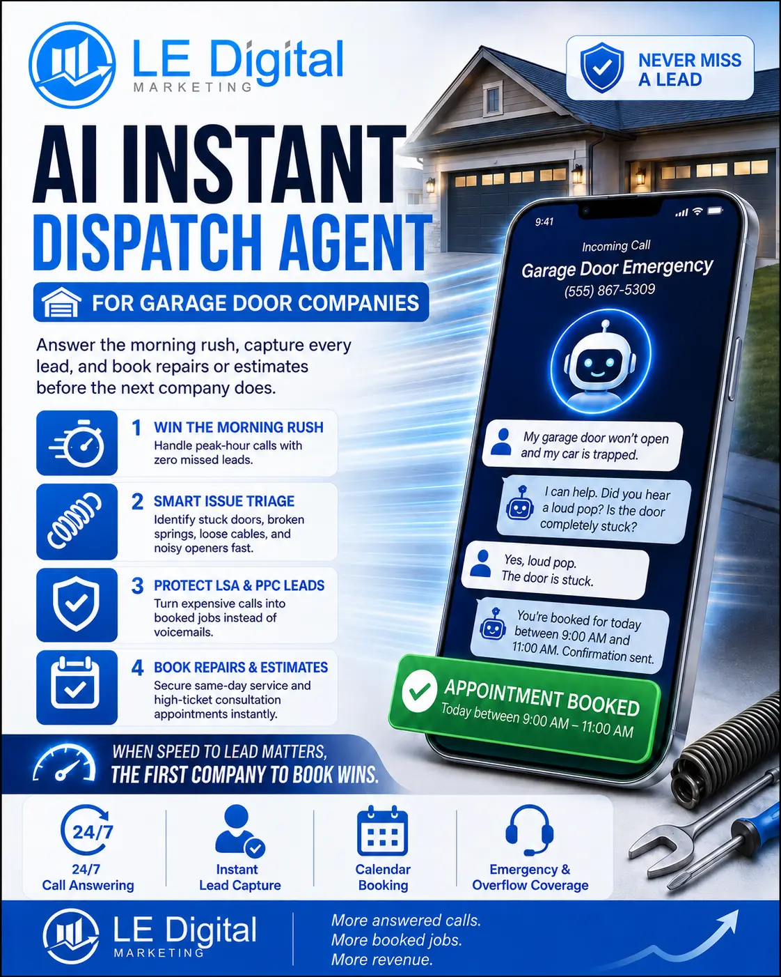 Winning the Morning Rush: Why Custom AI Dispatching is a Game-Changer for Garage Door Companies